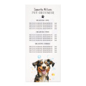 Pet Grooming Service Prijs QR Code Reclamekaart (Voorkant)