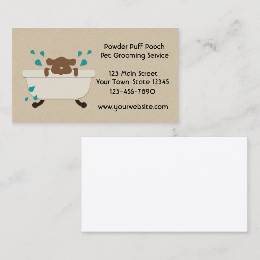 Pet Grooming Service Visitekaartje (Voorkant / Achterkant)