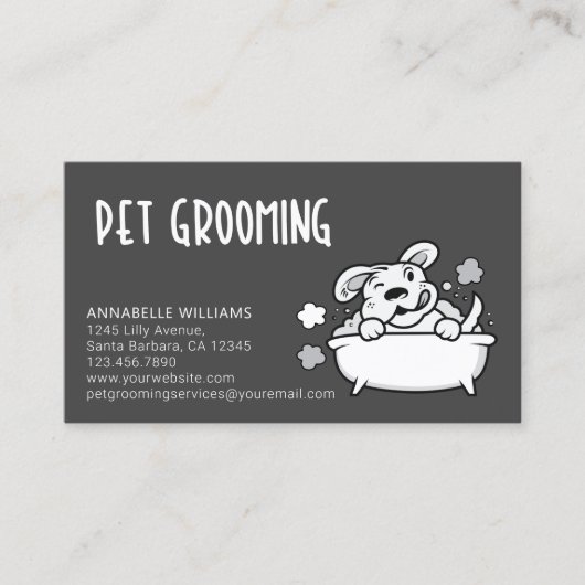 Pet Grooming Services Visitekaartje (Voorkant)