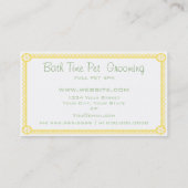 Pet Grooming Visitekaartje (Achterkant)