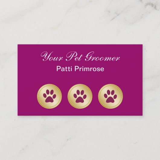 Pet Grooming Visitekaartjes (Voorkant)