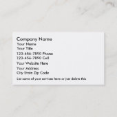 Pet Grooming Visitekaartjes (Achterkant)