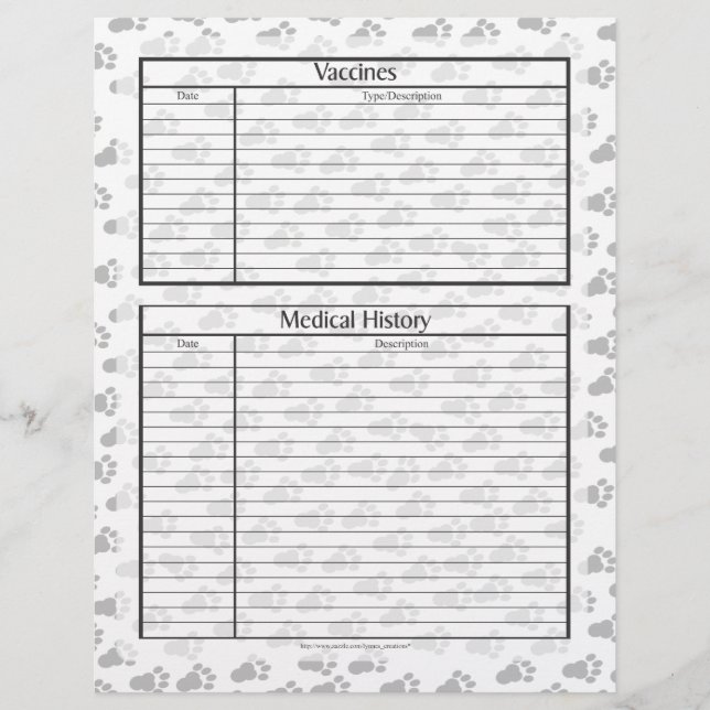 Pet Health Information Blad 2 (Voorkant)
