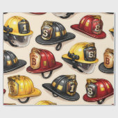 Pet helmet pattern fire station wrap cadeaupapier (Vlak)