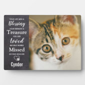 Pet Herdenking Cat Memorial Fotoplaat (voorkant)