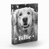 Pet hond kat naam harten fotoblokken (Links)