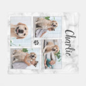 Pet Hondenliefhebber Photo Collage Fleece Deken (Voorkant (Horizontaal))