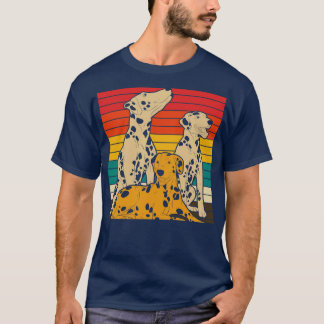 Pet Hondenras Dalmatians Dog Eigenaar Retro Dalmat T-shirt