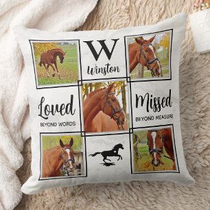 Pet Horse Memorial Horse Loss Photo Collage Kussen