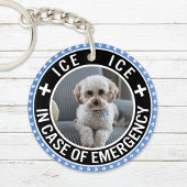 Pet ICE Safety Alert Contact Foto Aangepaste tekst Sleutelhanger
