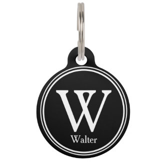 Pet ID Personalized Custom Name Tags - Black Huisdierpenning