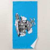 Pet in Mog Mog Shack Beach Towel van Jack Strandlaken (Voorkant)