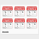 Pet Inside Alarm Vierkante Sticker (Vel)