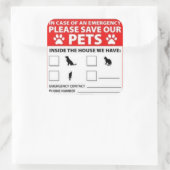 Pet Inside Alarm Vierkante Sticker (Tas)