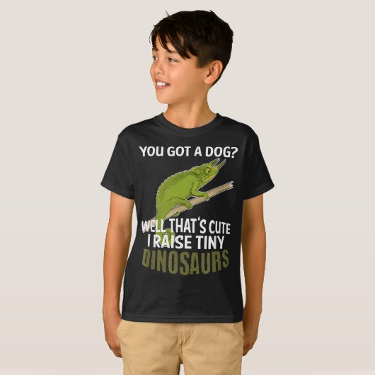 Pet Jackson's Chameleon Reptile Herpetologist Grap T-shirt (Voorkant volledig)