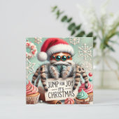 Pet Jumping Spider Christmas Kaart (Staand voorkant)