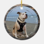 Pet Keepomwille Circular Grunge 2 Foto Keramisch Ornament (Achterkant)