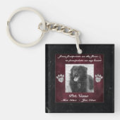 Pet Keepsake Memorial Tribute Marble Effect Sleutelhanger (Voorkant)