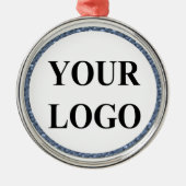Pet Kerstornament ADD LOGO Paw Art Simple Metalen Ornament (Voorkant)