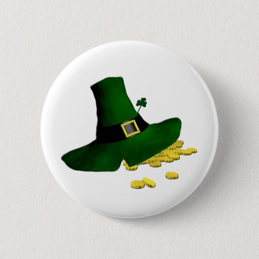 Pet Leprechaun Ronde Button 5,7 Cm (Voorkant)