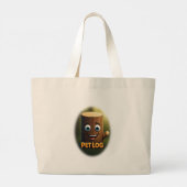 Pet Log Logo Grote Tote Bag (Achterkant)
