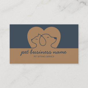 Pet Logo Dog Cat Heart vet Visitekaartje