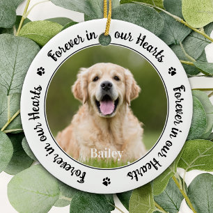 Pet Loss Custom 2 Photo Herdenking Dog Memorial Keramisch Ornament