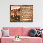 Pet Loss Dog Wood Ik wacht aan de deur Canvas Afdruk (Insitu (Woonkamer))