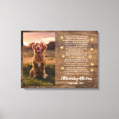 Pet Loss Dog Wood Ik wacht aan de deur Canvas Afdruk (Voorkant)