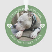 Pet Loss Memorial Keepsaké Photo moderne (dos)