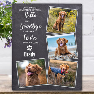 Pet Loss Rustic Slate Sympathie Gift Dog Memorial Fotoplaat