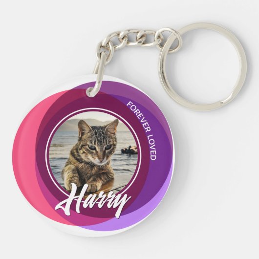 Pet Loss Sympathy Memorial Keepsake-symbool Sleutelhanger (Achterkant)