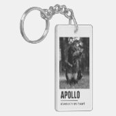 Pet Loss Sympathy Memorial Keepsake-symbool Sleutelhanger (Voorkant Links)