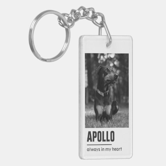 Pet Loss Sympathy Memorial Keepsake-symbool Sleutelhanger (Voorkant Links)