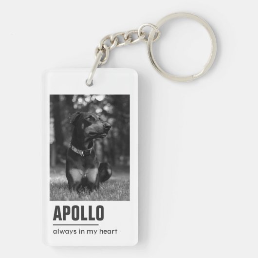 Pet Loss Sympathy Memorial Keepsake-symbool Sleutelhanger (achterkant)