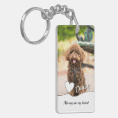 Pet Loss Sympathy Memorial Keepsake-symbool Sleutelhanger (Voorkant Links)