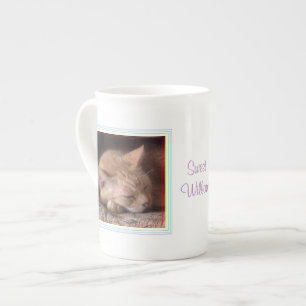 PET LOVE Bone China Mok + Tekst / Regenboog
