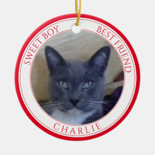 PET LOVE Cercle en céramique Ornement + Texte / Ro