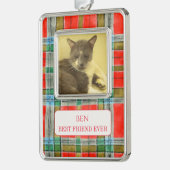 PET LOVE Framed Vert Ornament + Tekst MacBainPlaid (Links)