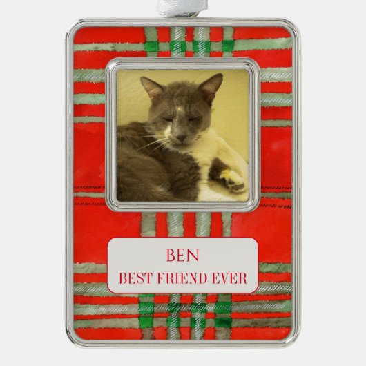 PET LOVE Framed Vert Ornament + Tekst RedScottPlai (Voorkant)