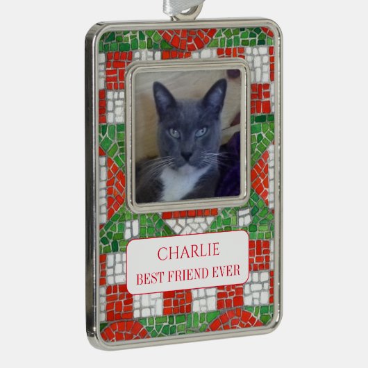 PET LOVE ingelijst Vert Ornament + Tekst / Mozaïek (Rechts)