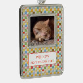 PET LOVE ingelijst Vert Ornament + Tekst / Quilt (Rechts)