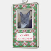 PET LOVE ingelijst Vert Ornament + Tekst / Xmas Kn (Links)