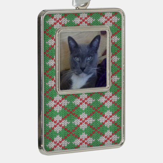 PET LOVE ingelijst Verticaal Ornament / Xmas Knit (Rechts)