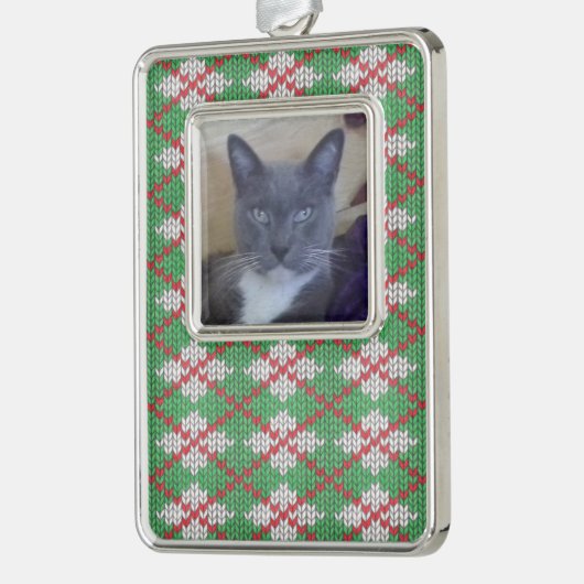 PET LOVE ingelijst Verticaal Ornament / Xmas Knit (Links)
