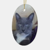 PET LOVE Oval Ceramic Ornement (Gauche)