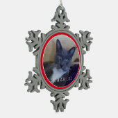 PET LOVE Pewter Sneeuwvlok Ornament / Rood (Links)