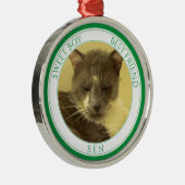 PET LOVE Premium Rond Ornament + Tekst / Groen (Rechts)
