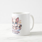 Pet Love Pure et Simple Mug Cute Puppy Lover (Devant droit)