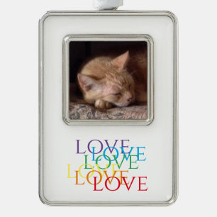 PET LOVE Verticaal ingelijst Foto Ornament
